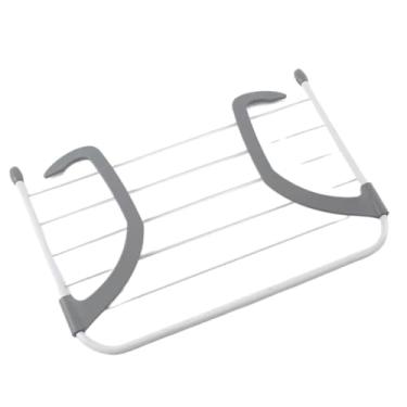 Imagem de Varal Portátil Para Apartamento Secador De Roupas Prático e Retrátil Para Janela e Parede Varal Dobrável