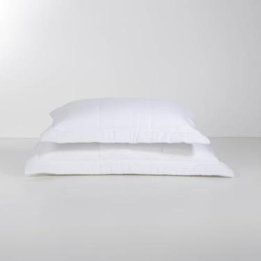 Imagem de Artelassê Porta Travesseiro Matelado 50 cm x 90 cm Linho Noronha Branco