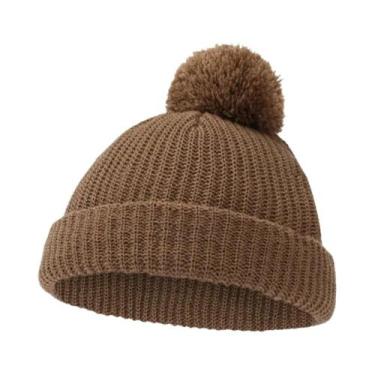 Imagem de Gorro De Tricô Dobrável Para Bebês 0-12M Meninos E Meninas Quente Croc