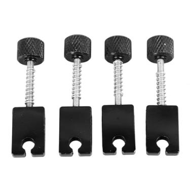 Imagem de CUOFYUNL 4 unidades de sela de baixo elétrico sem cabeça de metal para afinação de ponte de cordas para substituição