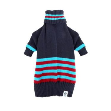 Imagem de Blusa Gola Rolê para Cachorro e Gato Pet - Bichinho Chic, Azul, 1