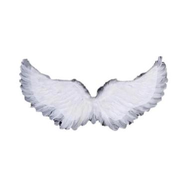 Imagem de Asas De Anjo Brancas Para Crianças E Adultos Com Halo E Varinha Mágica