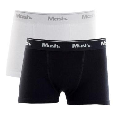 Imagem de Kit com 2 Cuecas Mash Infantil 110.07, Preto, Branco, P