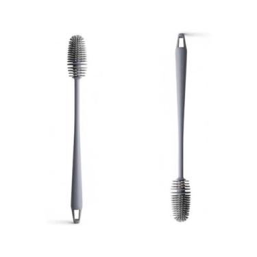 Imagem de Kit 2 Escova De Lavar Garrafa Mamadeira Copos Multiuso De Silicone 33c