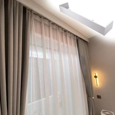 Imagem de Cortina de teto sanefa, painel decorativo para sala de estar, quarto e banheiro, 1,6 m – sem trilhos incluídos, cortinas divisórias elegantes