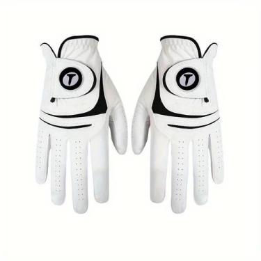Imagem de Luvas De Golfe Masculinas Em Couro PU Para Mão Esquerda E Direita, Con