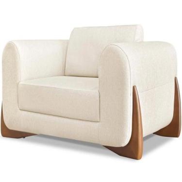 Imagem de Poltrona Jolie 1 Lugar Pes Boomerang Linho Natural Ezz Natural - MILAN