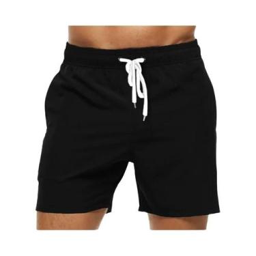 Imagem de Shorts De Surf E Natação Masculinos De Secagem Rápida Com Cintura Elás