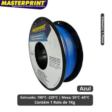 Imagem de Filamento 3D - PLA Azul - Rolo 1KG (1.75mm)