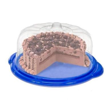 Imagem de Suporte para Bolo com Tampa Transparente Boleira Portátil, Base Resist