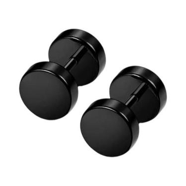 Imagem de Brincos De Argola Pendentes Em Aço Inoxidável Preto, Prata E Dourado C