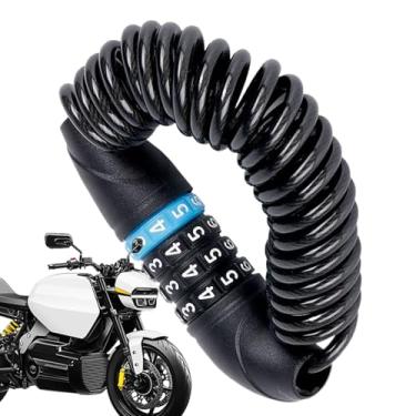 Imagem de Cadeado Para Capacete de Moto | Fechaduras Antifurto Portáteis - Corrente de Seguranca Para Roda de Moto - Para Malas Bicicletas Carrinhos de Bebe Viagens Estacionamento Compras Escola