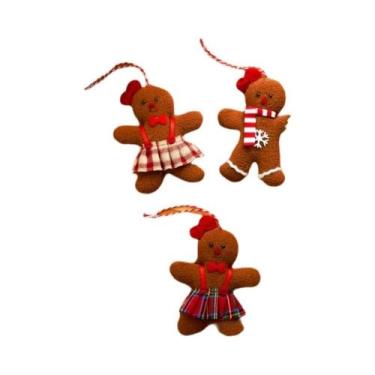 Imagem de Pingentes De Boneco De Gengibre Fofinhos Para Crianças, 3 Peças, Enfei