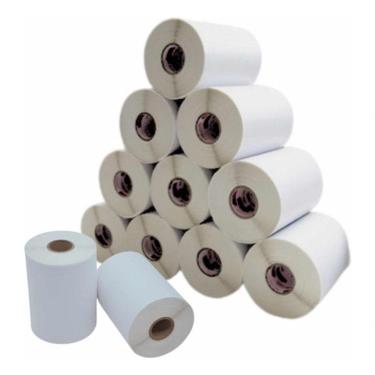 Imagem de Kit 12 Rolos De Etiqueta 100x50 10x5 Couche Adesiva Zebra Co