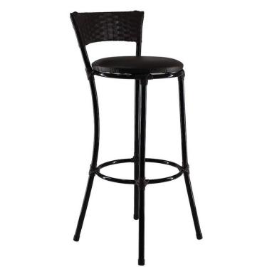 Imagem de Banqueta Alta Forts Fibra Aço Acesse Moveis Tabaco Marrom