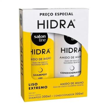 Imagem de Kit Shampoo+Condicionador Hidra Super Liso Salon Line 300Ml