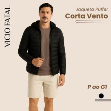 Imagem de Jaqueta Puffer Nylon Corta Vento Bobojaco Casaco Impermeável Fitness-Masculino