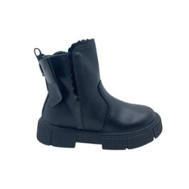 Imagem de Bota Mini Sua Cia Baby Tratorada com Laço Preta 688 - Preto 20-Feminino