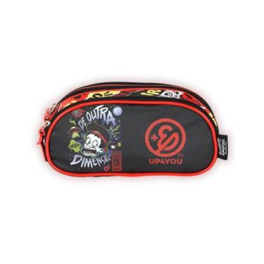 Imagem de Estojo Enaldinho Youtuber Juvenil Meninos Escolar Kids Preto