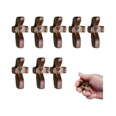 Imagem de Decorações De Cruz De Madeira 10 Peças, Símbolos Espirituais Multifunc