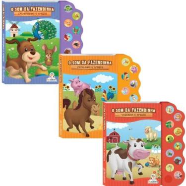 Imagem de Kit Som da Fazendinha: Cachorrinho + Cavalinho + Vaquinha (3 Vol) - Ki