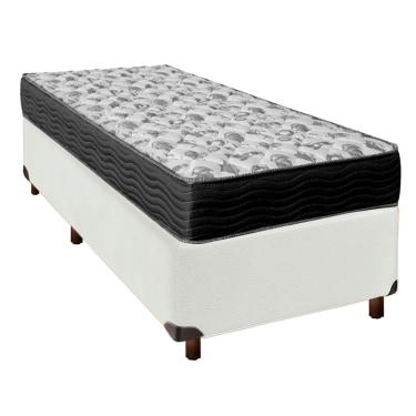 Imagem de Colchão Solteiro D33 + Box Branco - Iso100 Ortobom