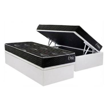 Imagem de Cama Box Baú Solteiro + Colchão Anatômico Kappesberg D28 Onix + Base C