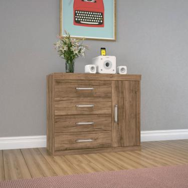 Imagem de Cômoda Sapateira Havana Plus 1 Porta 4 Gavetas Santos Andirá