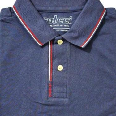 Imagem de Camisa Polo Masculina Colcci Azul Escuro-Masculino