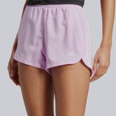 Imagem de Shorts Adidas Pacer 3 Listras Feminino Lilás-Feminino