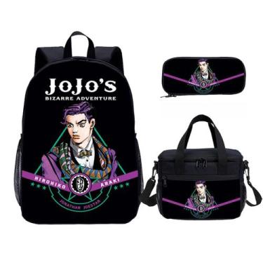 Imagem de Conjunto de mochilas escolares JoJos Bizarres Adventuress 3 unidades -