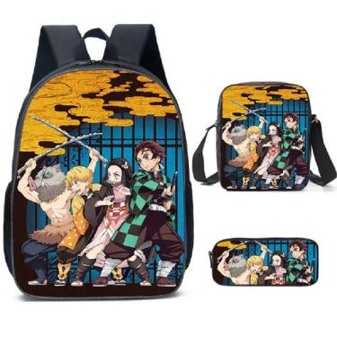 Imagem de Conjunto de mochilas Demons Slayers Anime School, 3 unidades com Shoul
