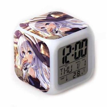 Imagem de Relógio digital LED Majo No Tabitabis com alarme 8x8x8cm ABS - yiweisa