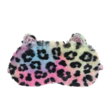 Imagem de Máscara de dormir Unicorn Plush Leopard Cartoon para dormir com os olh