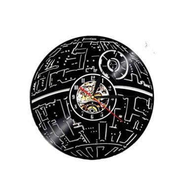 Imagem de Relógio de parede Vinyl Record BB8 Anime 30cm preto - yiweisai
