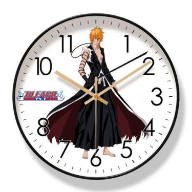 Imagem de Relógio de parede Bleachs Kurosaki Ichigo Silent 25 cm de vidro+ABS - 