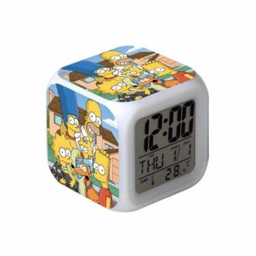 Imagem de Despertador Simpsons Square LED Digital com alarme 8x8x8cm - yiweisai