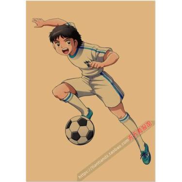 Imagem de Pôster: arte de parede, pintura decorativa, Capitão Tsubasa Retro - yi