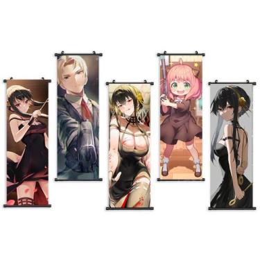 Imagem de Pôster de decoração de parede, 5 painéis, tela de anime, 25x75cm - yiw