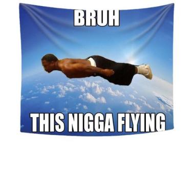 Imagem de Tapeçaria Anime Manga Flying Polyester 100x150cm com luz de corda - yi