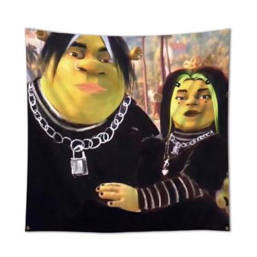 Imagem de Tapeçaria Funnys Shreks Flag Art 90x90cm 100% poliéster - Yiweisai