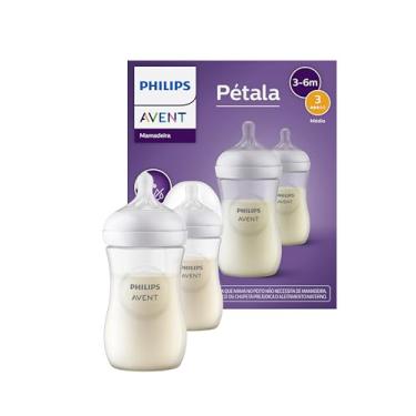 Imagem de Philips Avent Kit de Mamadeira Pétala 3.0 duplo 9oz/260ml com tetinas de fluxo médio (Flow 3), SCY903/02