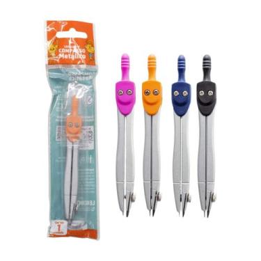 Imagem de Compasso Escolar Metal Leo&Leo Sortido e Unitário Leonora - 4458