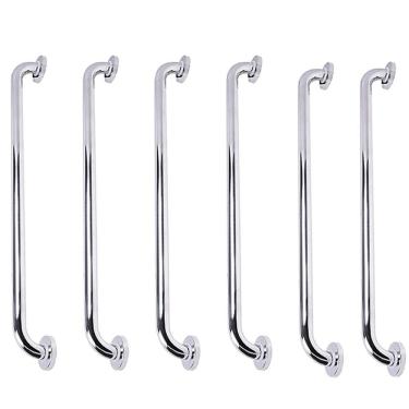 Imagem de Barra de Apoio Alca 80cm kit 6 Uni Acessibilidade Idoso Cadeirante Deficiente Box Banheiro Corrimao Corredor Seguranca