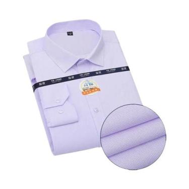 Imagem de Camisa Formal De Manga Longa Para Homens Branca, Design Clássico Básic