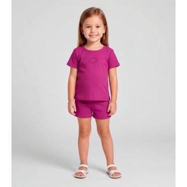 Imagem de Conjunto Infantil Feminino Blusa e Short Select Rosa, 1, Rosa