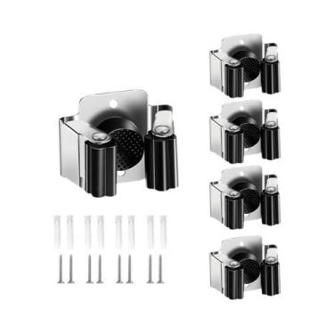 Imagem de Suporte De Parede Em Aço Inoxidável Para Vassouras E Rodos, Organizado