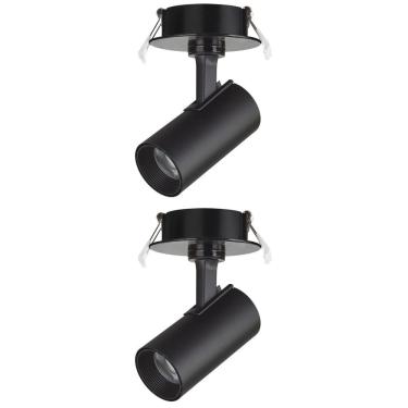 Imagem de Kit 2 Spot Led Direcionável Foxlux Embutir 12w 6500k Biv