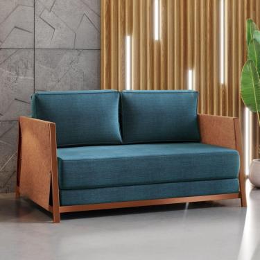 Imagem de Sofá Cama 2 Lugares M-09 Mais Decor Cobre/Linho Jeans