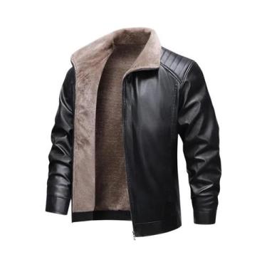 Imagem de Jaqueta Masculina De material sintético Forrada Com Fleece Para Invern